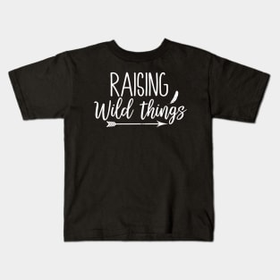 Raising Wild Things Cute Mom Gift Kids T-Shirt